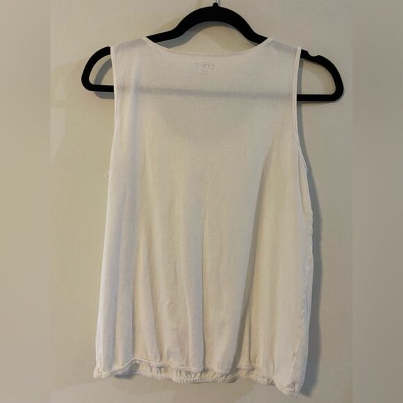 Ann Taylor Loft Off-White Petit Sleeveless Top w/ Layer design neckline - Picture 5 of 6